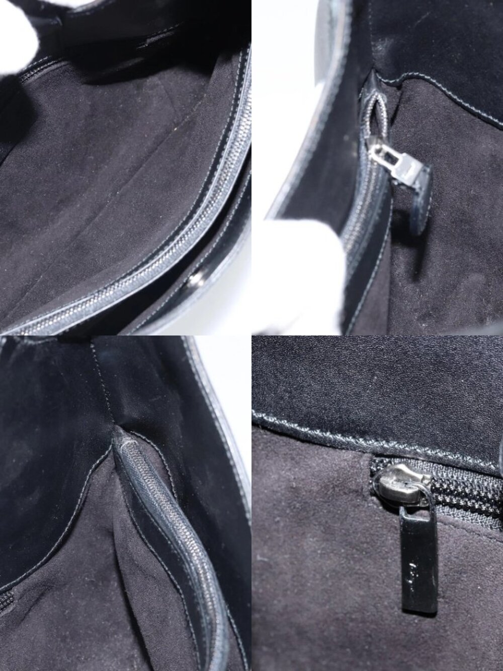 Salvatore Ferragamo Shoulder Bag Leather Black Auth ka2654A - Picture 16 of 16